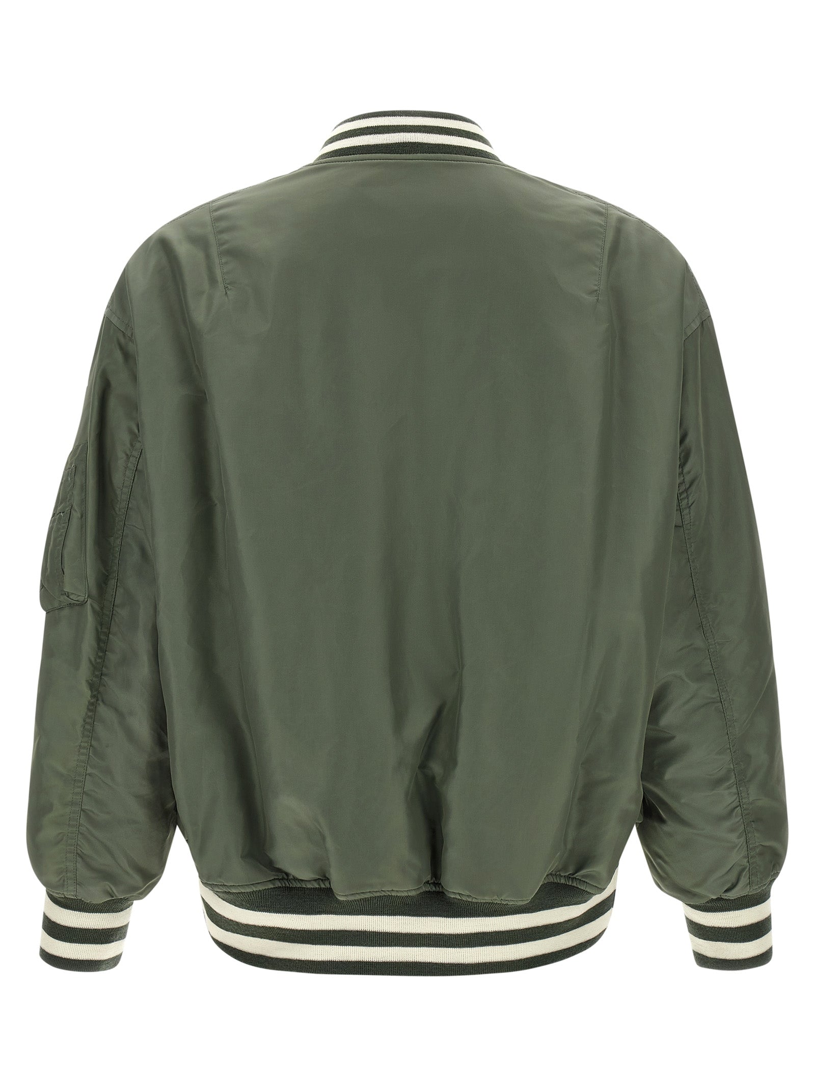 Elevate your style with the Comme Des Garçons Bicolor Nylon Bomber, a fusion of modern design and luxurious craftsmanship, perfect for the discerning individual.