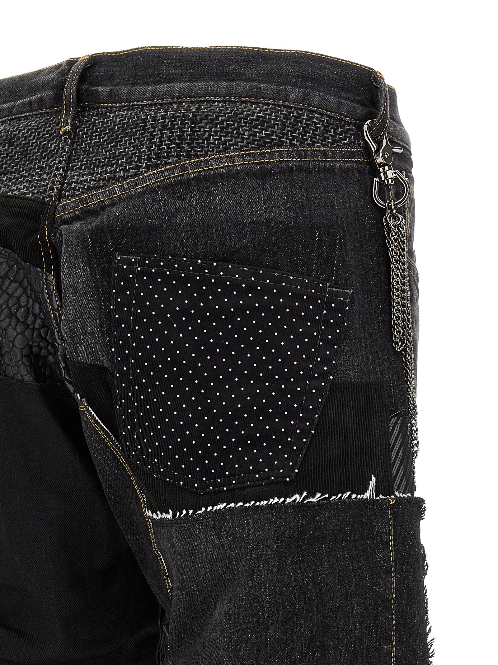 Discover the avant-garde allure of Junya Watanabe's Blue Cotton Jeans, where bold patchwork artistry meets luxurious craftsmanship, perfect for the discerning individual.