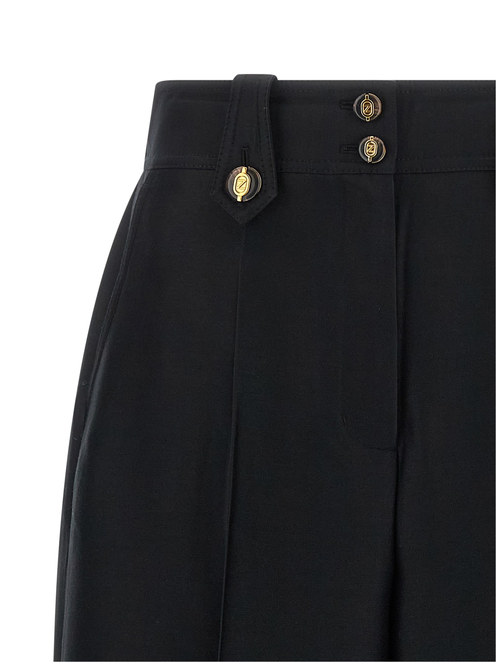 Zimmermann Black Wool Cropped Pants