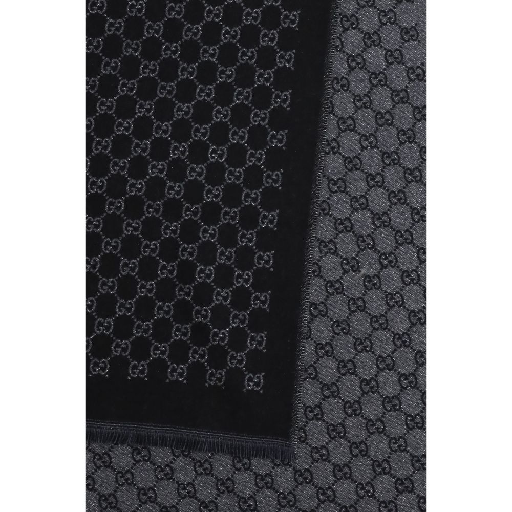 Gucci Black Wool Oves Aries Scarf - Timeless Luxury Accessory