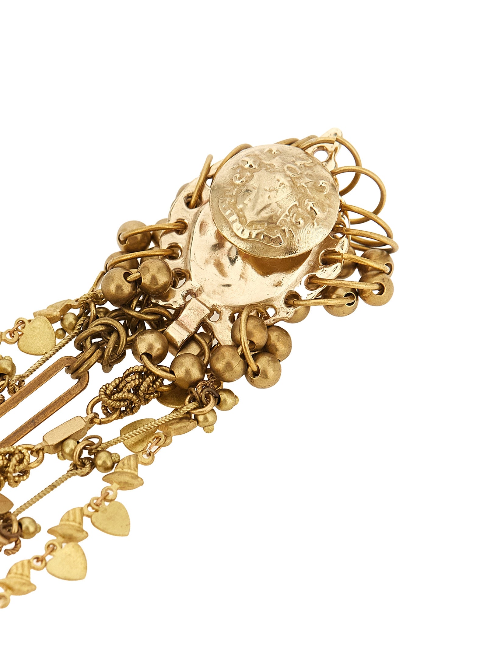 Dries Van Noten Gold Brass Brooch - Exquisite Italian Elegance