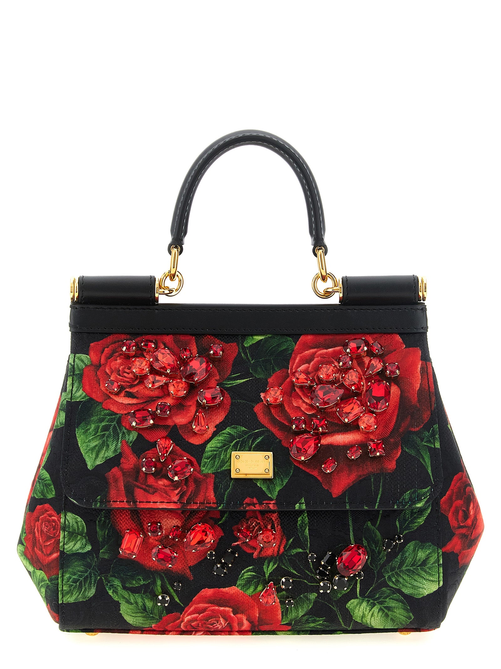 Dolce & Gabbana Sicily Handbag - Timeless Elegance in Red Roses