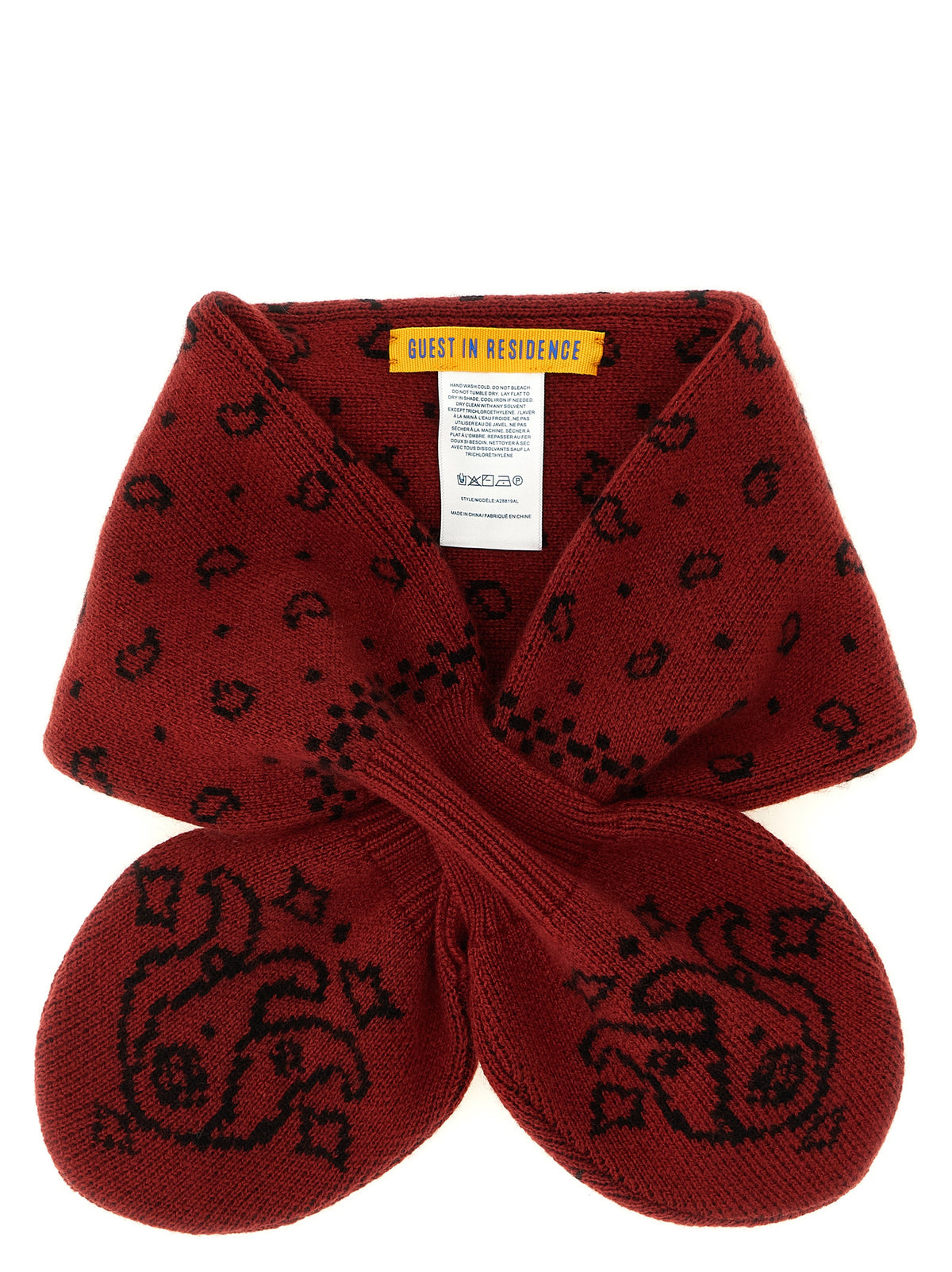 Guest in Residence Red Wool Foulard - Elevate Your Style