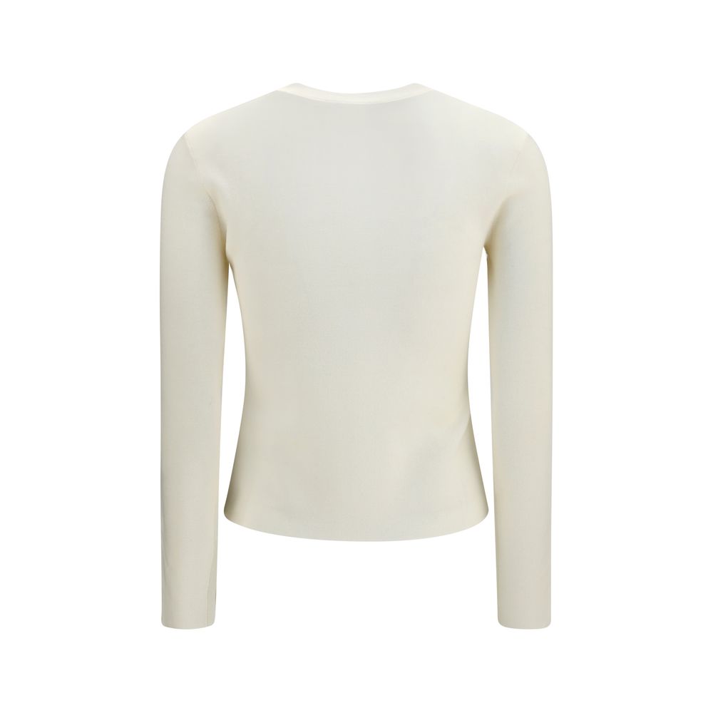 Max Mara White Wool Oves Aries Sweatshirt - Timeless Luxury