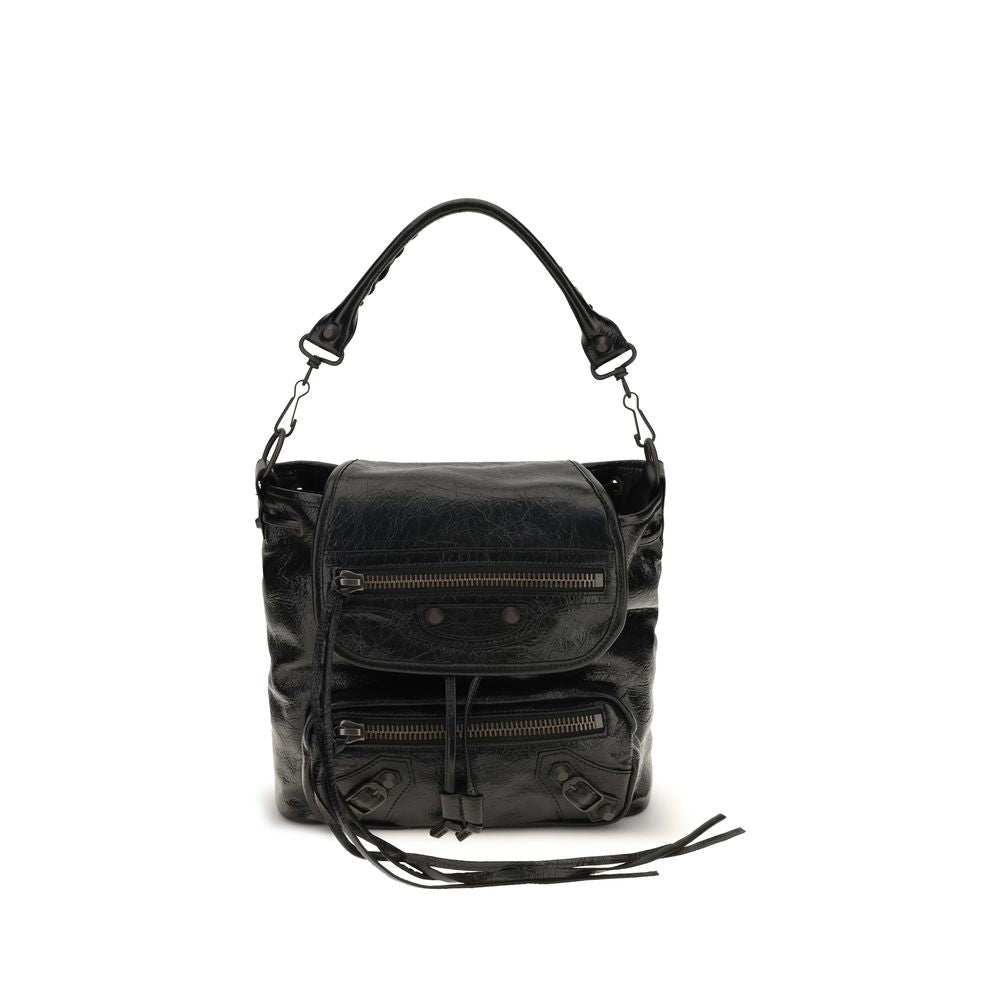 Balenciaga Black Lamb Ovis Aries Backpack - Exquisite Luxury Style