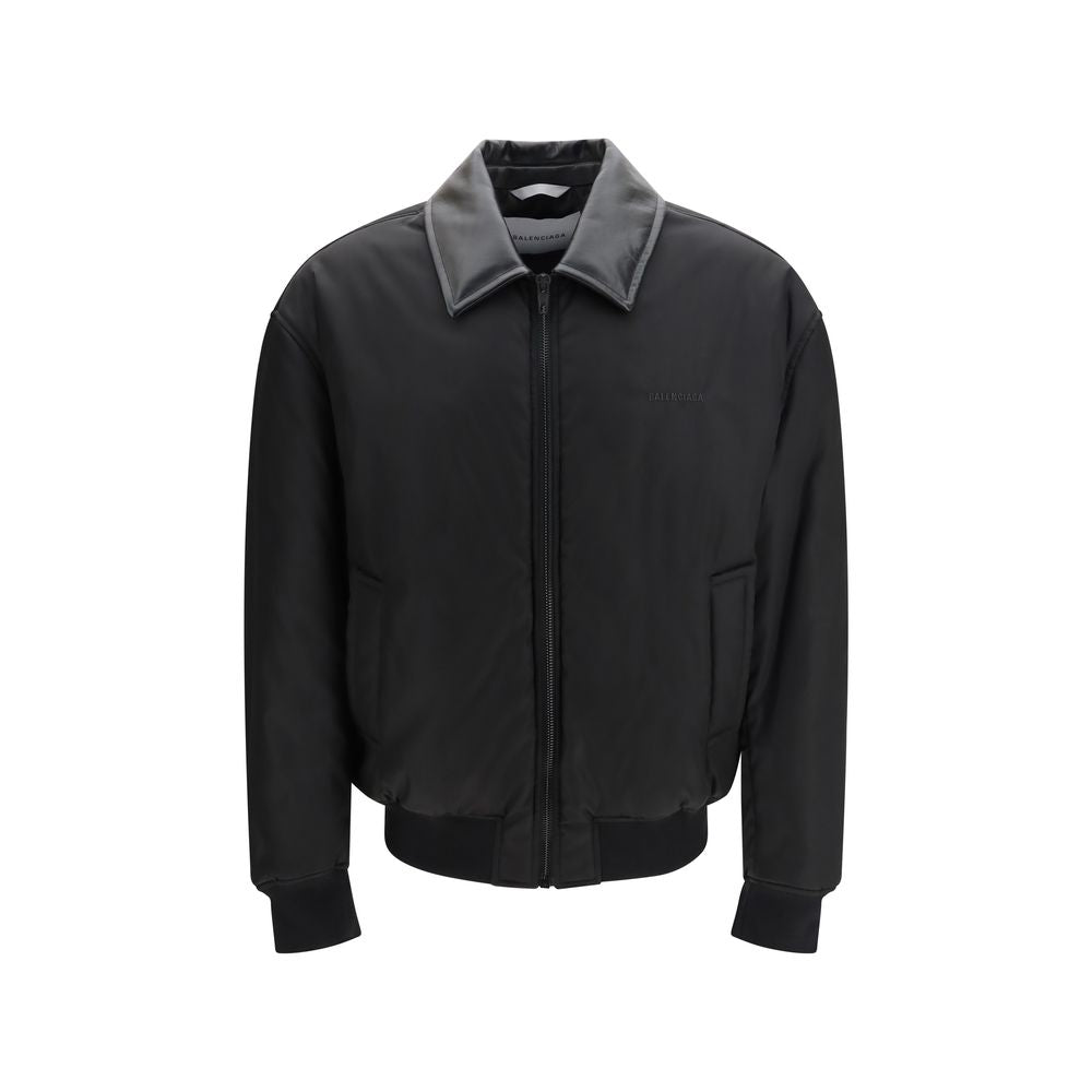 Balenciaga Black Nylon Bomber - Luxurious Padded Cocoon Jacket
