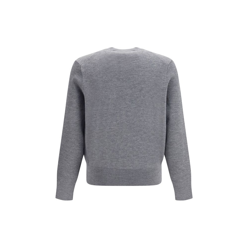 Ami Paris Gray Wool Oves Aries Sweatshirt - Timeless Luxury Style