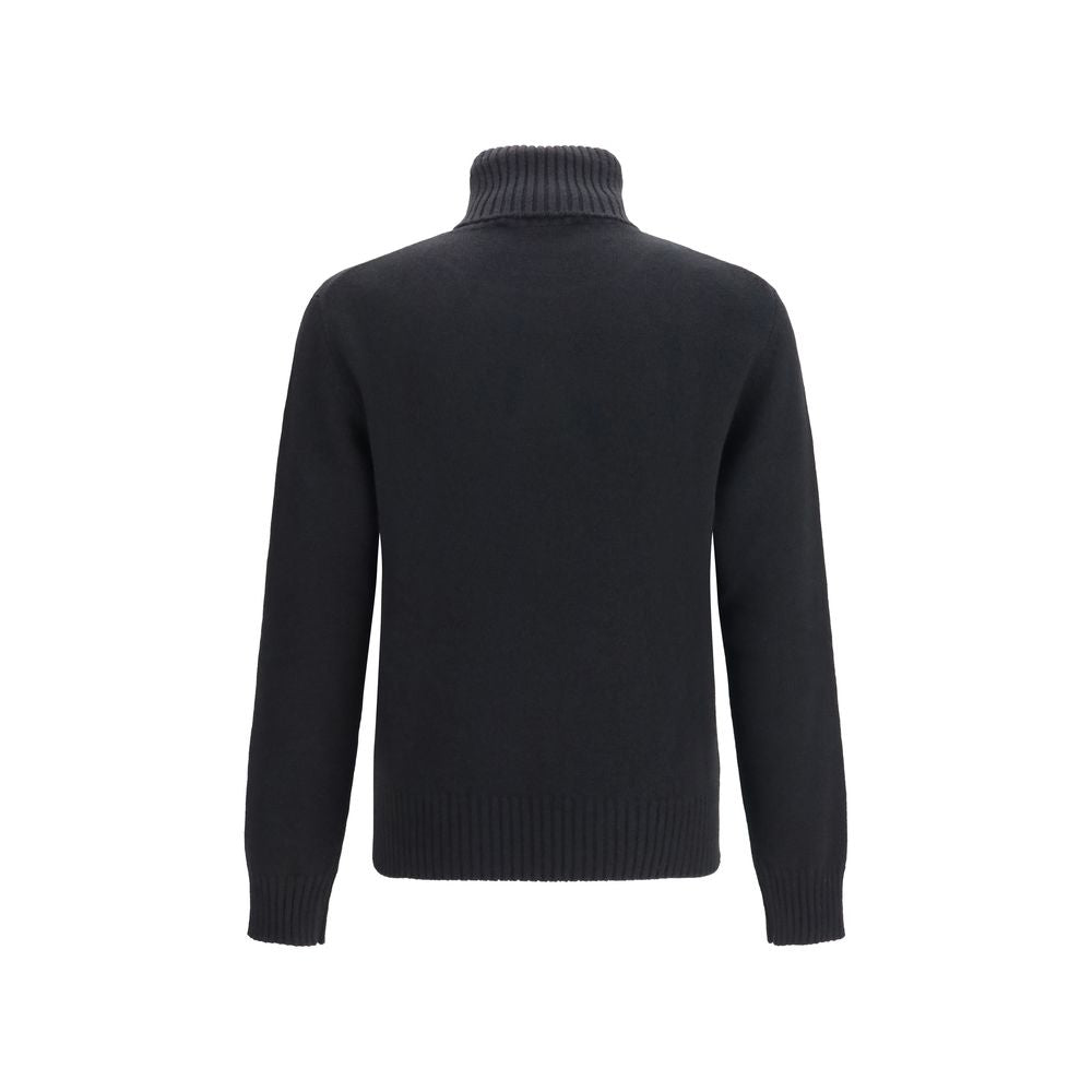 Ami Paris Black Wool Cashmere Sweatshirt - Timeless Luxury