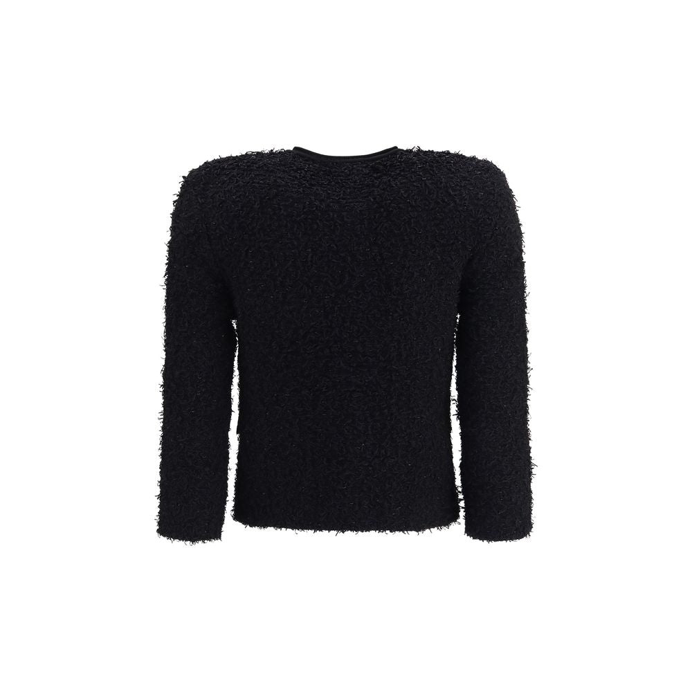 Balmain Black Viscose Shell Jacket - Timeless Luxury Redefined