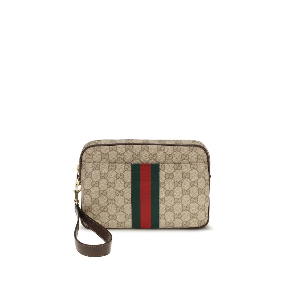 Indulge in the exquisite allure of the Gucci Beige Fabric Shoulder Bag, a masterpiece of craftsmanship and luxury, perfect for those who embody elegance and sophistication.