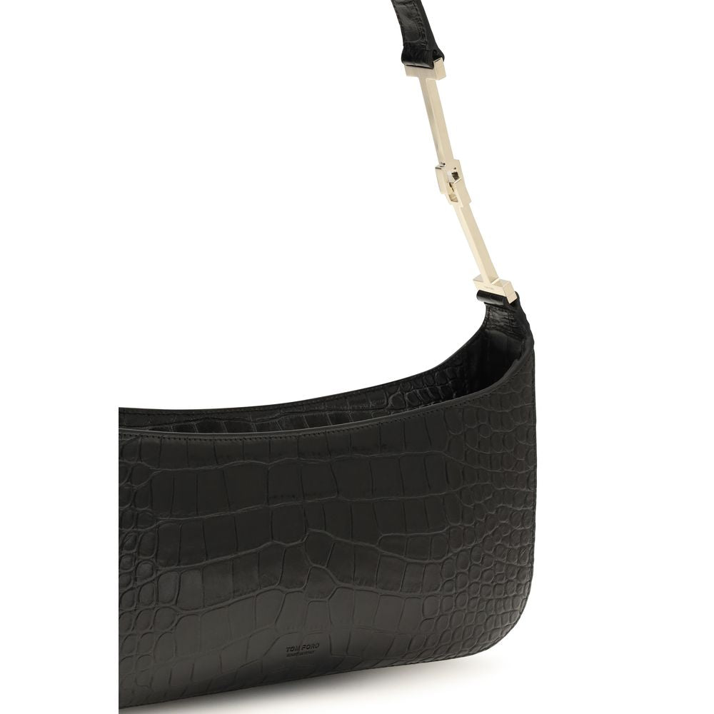 Tom Ford Crocodile-Print Shoulder Bag - Luxurious Calf Leather
