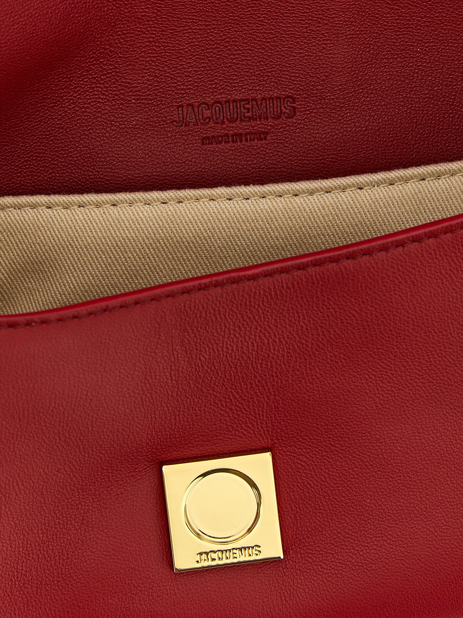 Jacquemus Le Bambino Chaîne Red Lamb Leather Shoulder Bag
