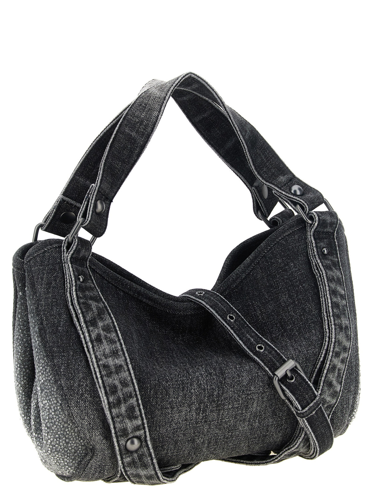 Diesel D-One Black Cotton Handbag - Elevate Your Style