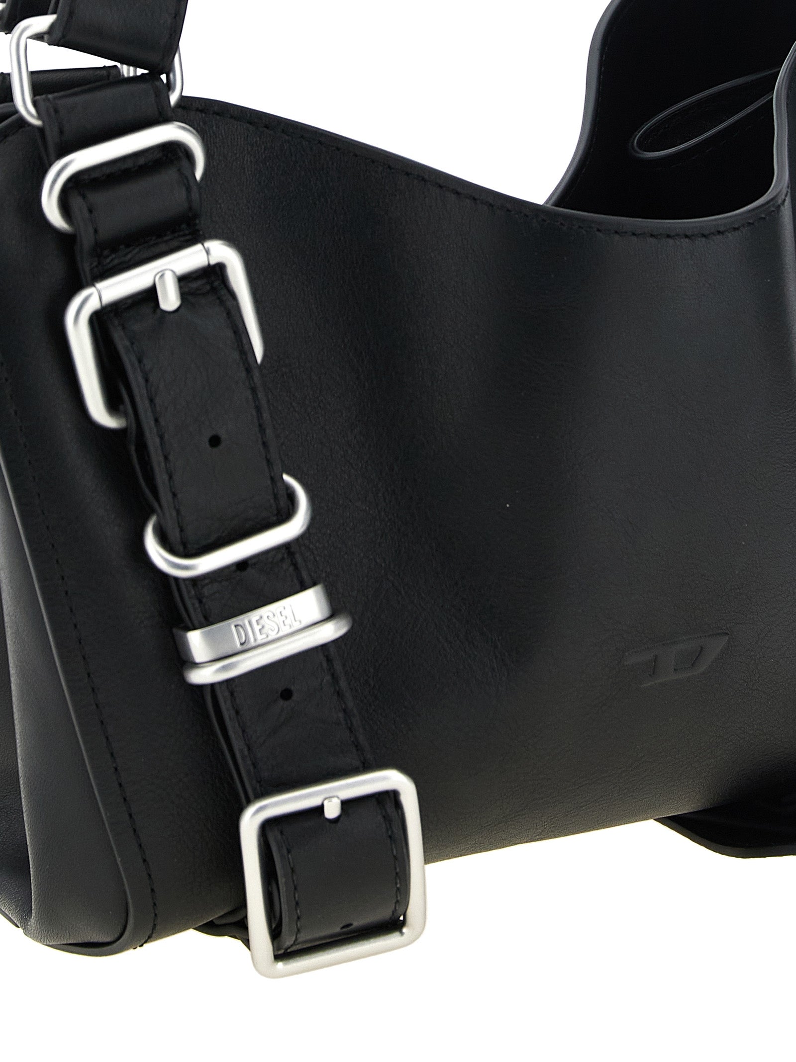 Diesel D-One Handbag - Unstructured Elegance in Black Cowhide