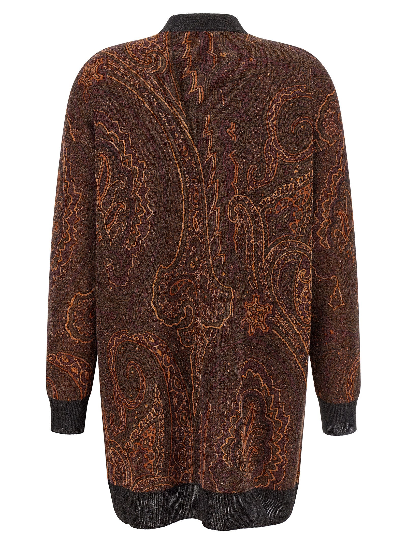 Etro Brown Viscose Cardigan - Luxurious Paisley Elegance