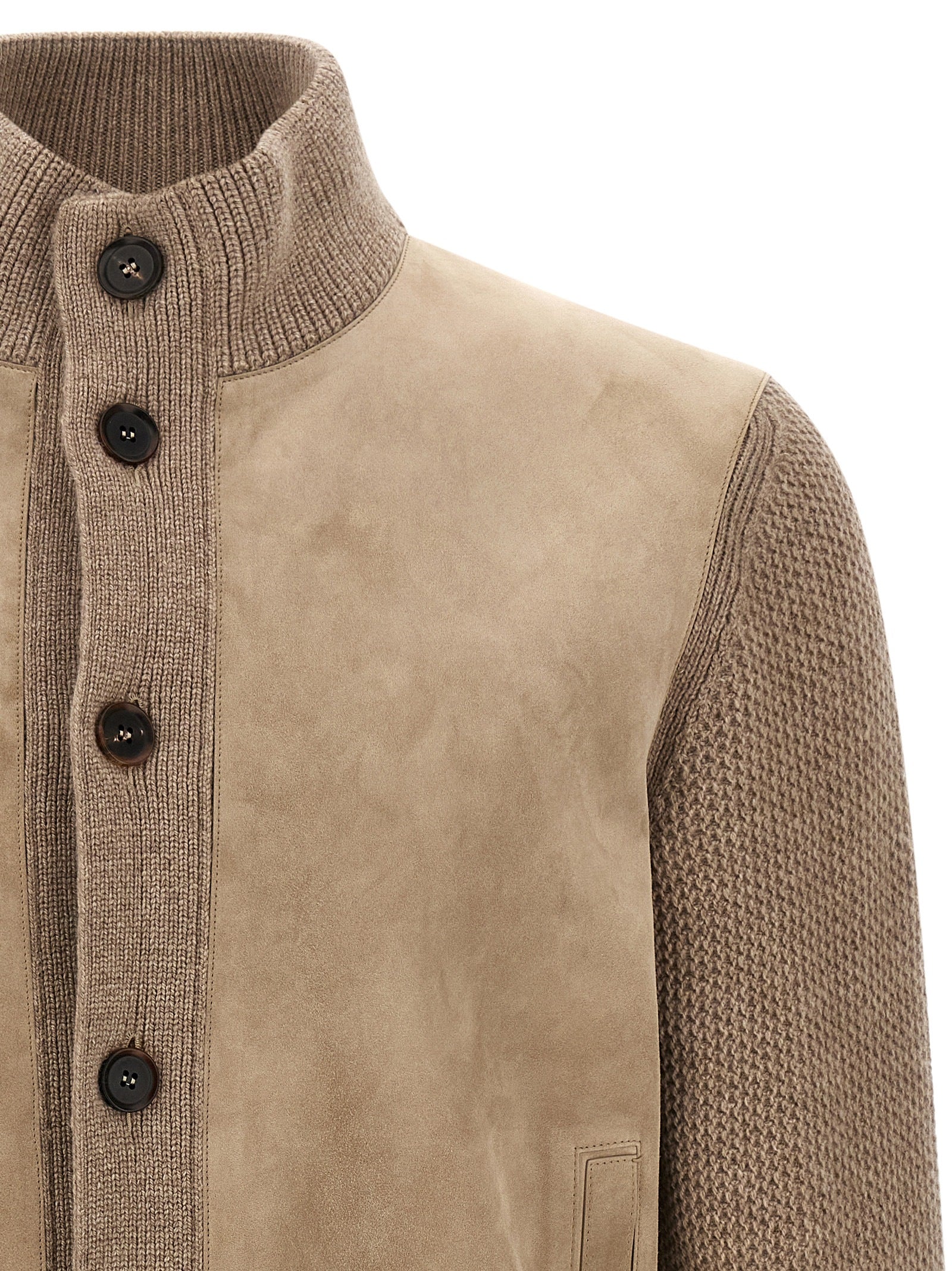ZEGNA Beige Cashmere Cardigan - Timeless Luxury Redefined