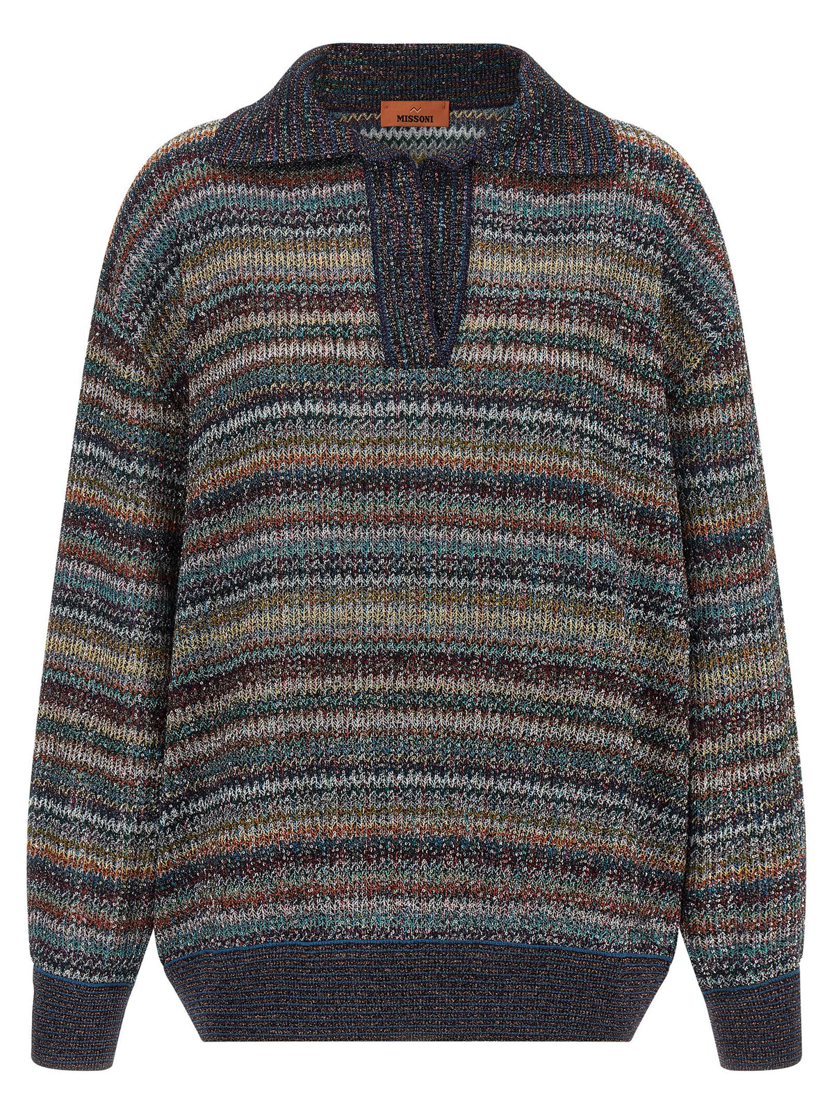 Missoni Multicolor Viscose Polo Shirt - Timeless Luxury Redefined