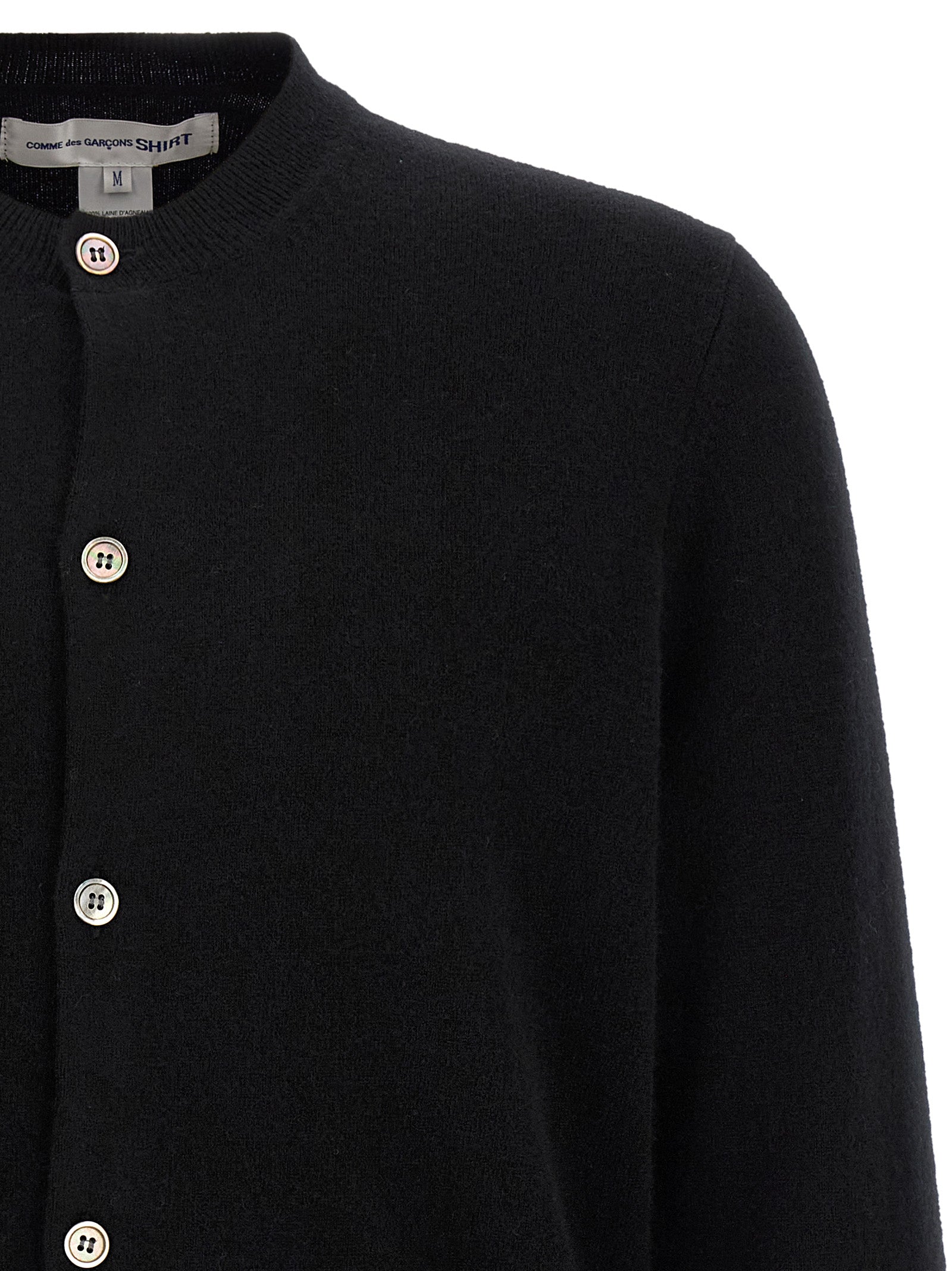 Comme Des Garçons Black Wool Cardigan - Timeless Luxury Knitwear