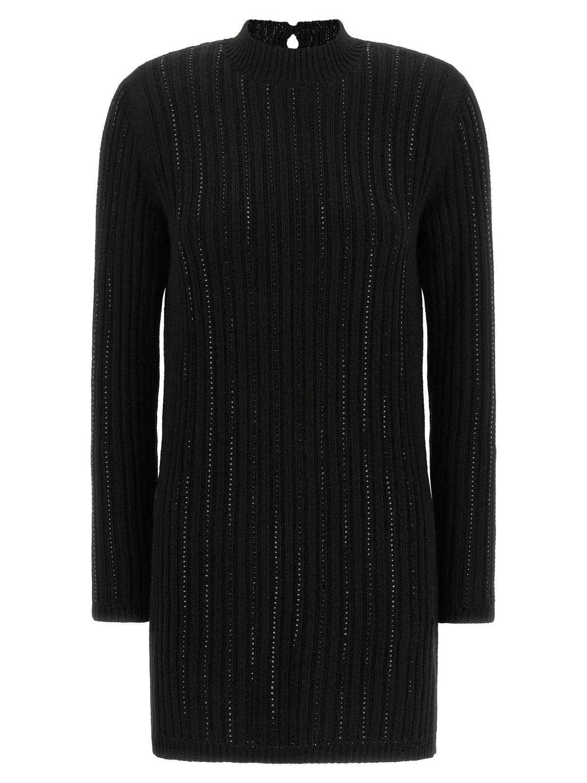 Twinset Black Viscose Short Dress - Elevate Everyday Elegance