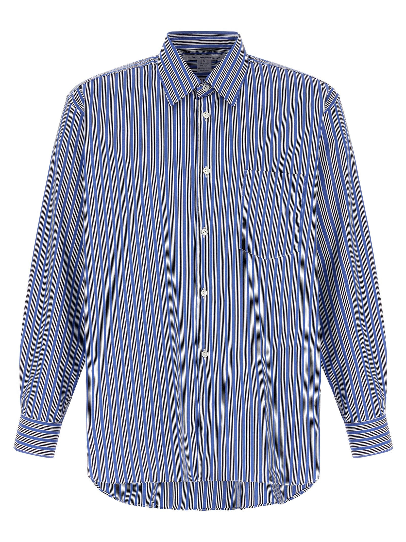 Comme Des Garçons Blue Cotton Blouse - Timeless Luxury Redefined
