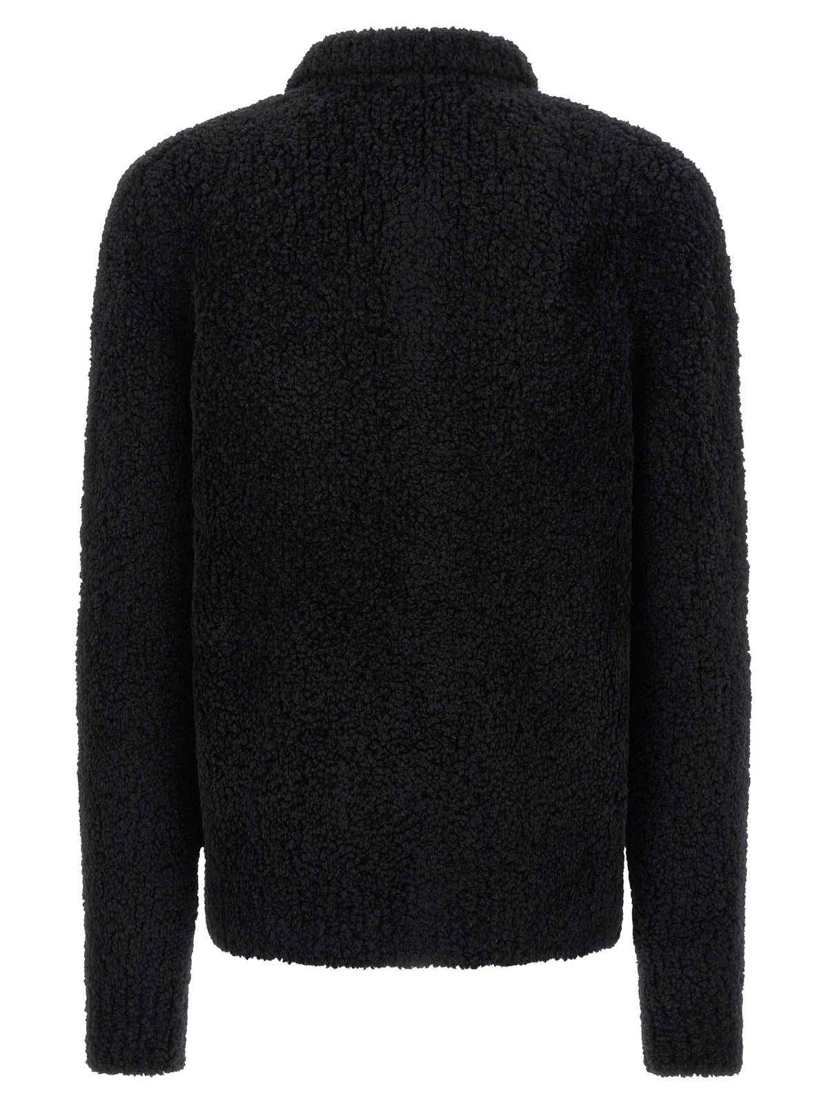 Dolce & Gabbana Black Alpaca Leather Cardigan - Timeless Luxury