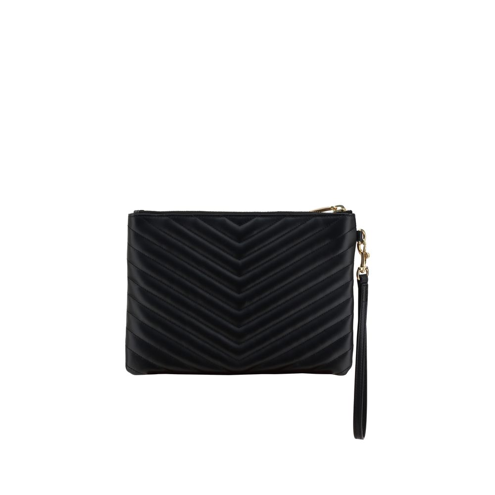 Saint Laurent Black Calf Leather Clutch Bag - Timeless Elegance