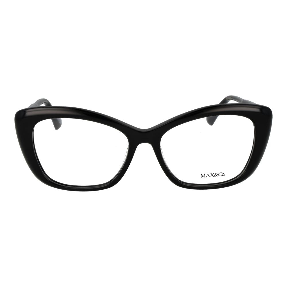 Max & Co Black Plastic Glasses - Exquisite Full-Rim Elegance