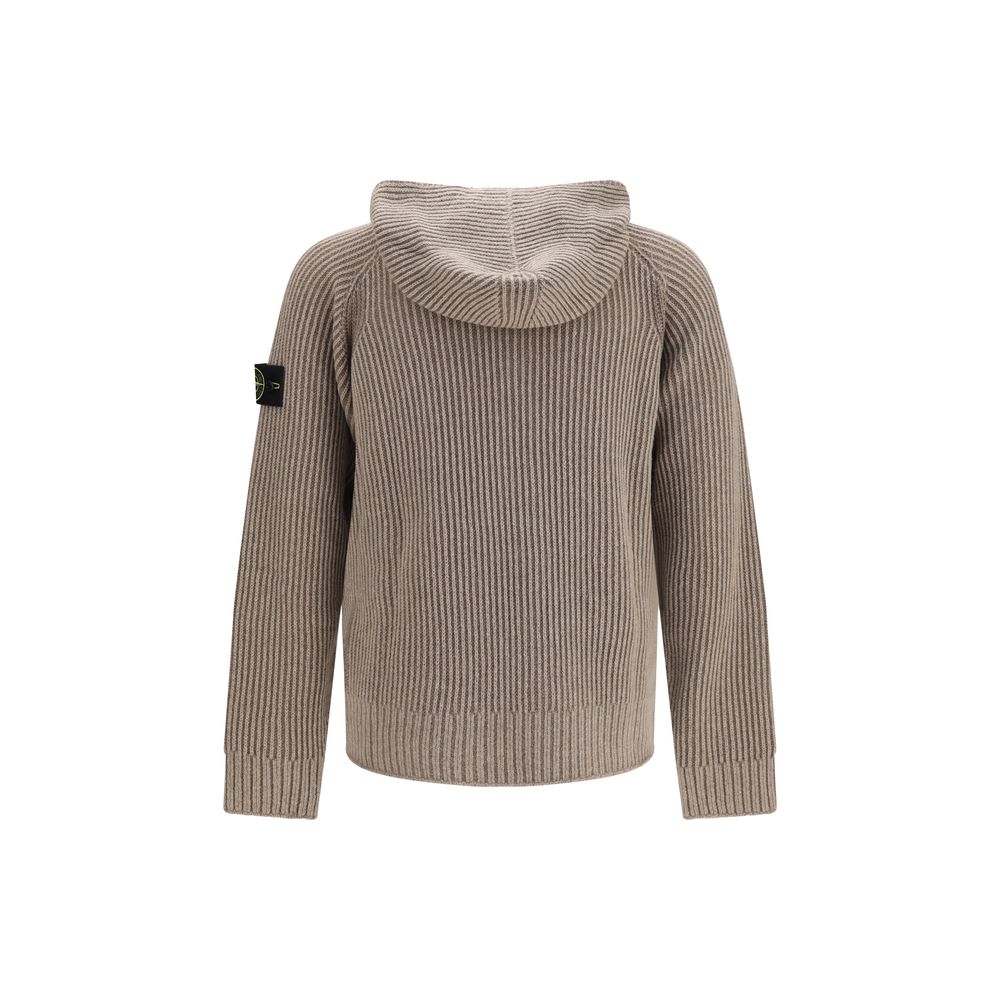 Stone Island Beige Cashmere Sweatshirt - Luxury Streetwear Elegance