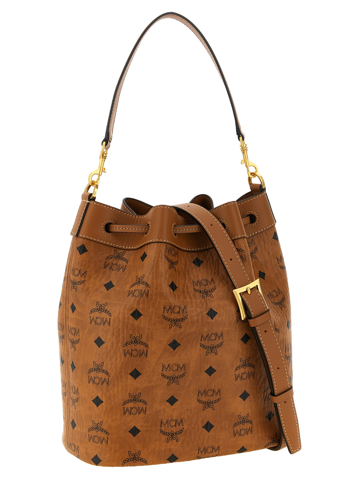 MCM Brown Polyethylene Shoulder Bag - Dessau Collection Luxury