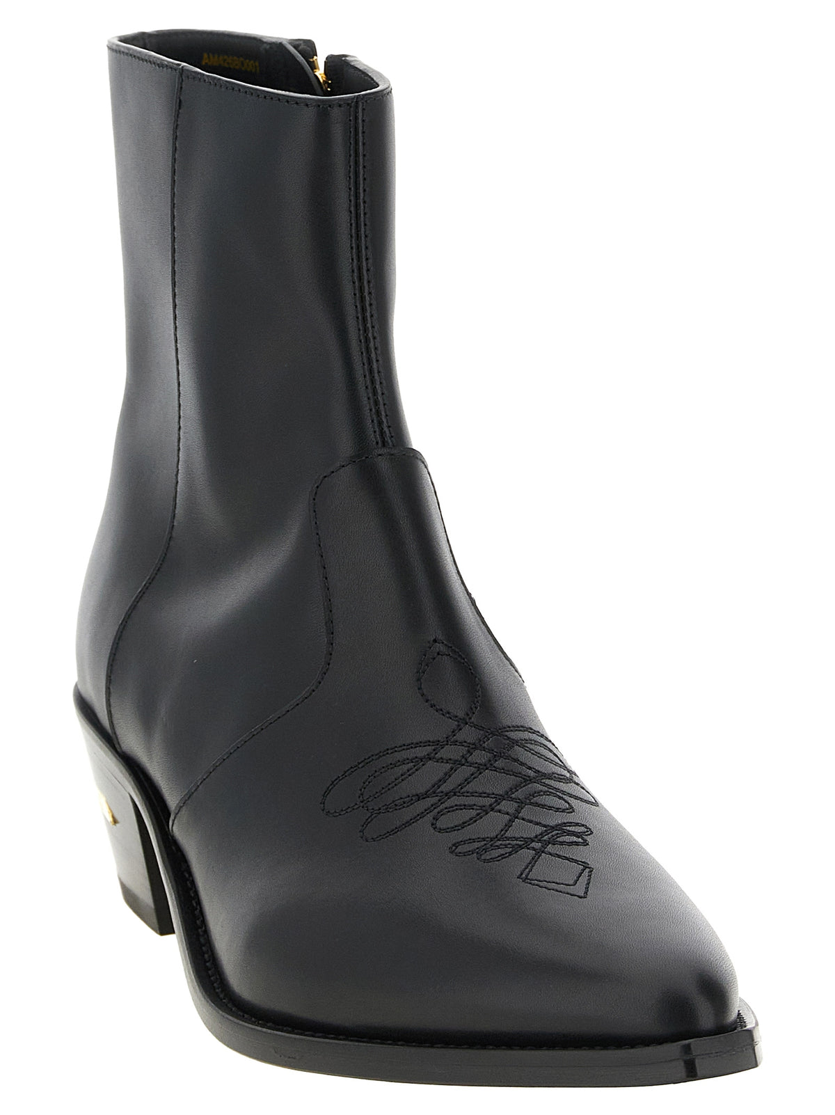 Amiri Black Calfskin Ankle Boots