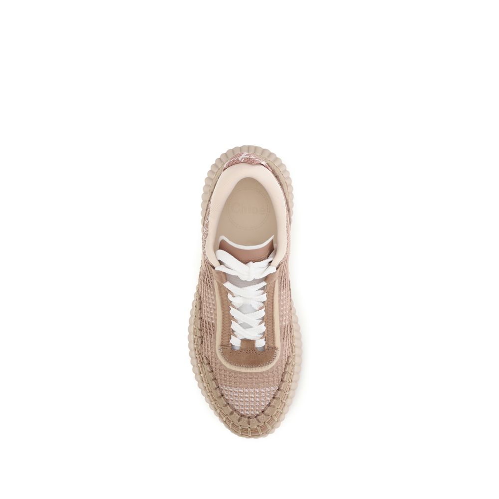 Chloé Nama Sneakers - Luxe Beige Athletic Footwear, Eco-Friendly