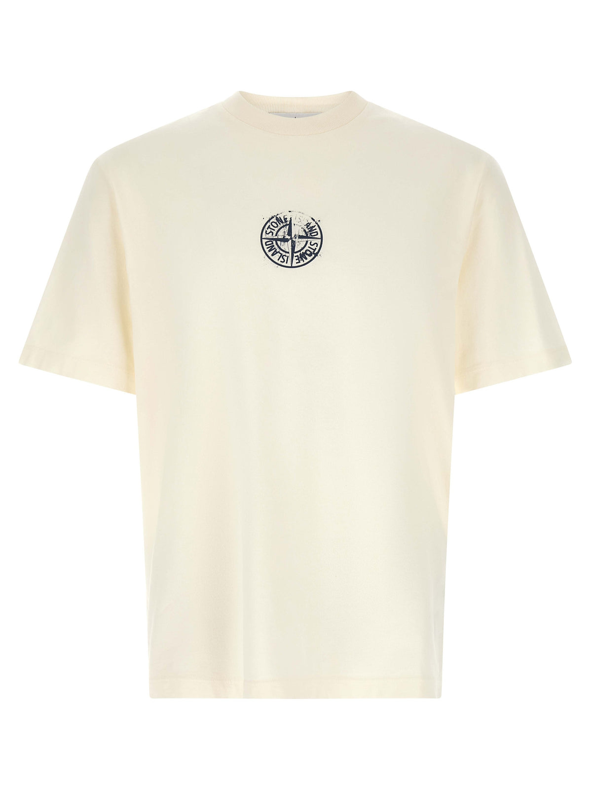 Stone Island Blue Cotton T-Shirt - Luxurious Sustainable Style