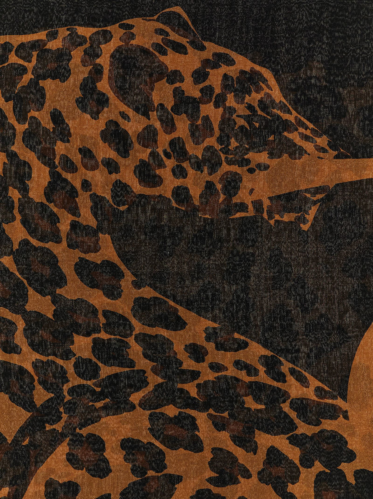 Saint Laurent Black Wool Foulard