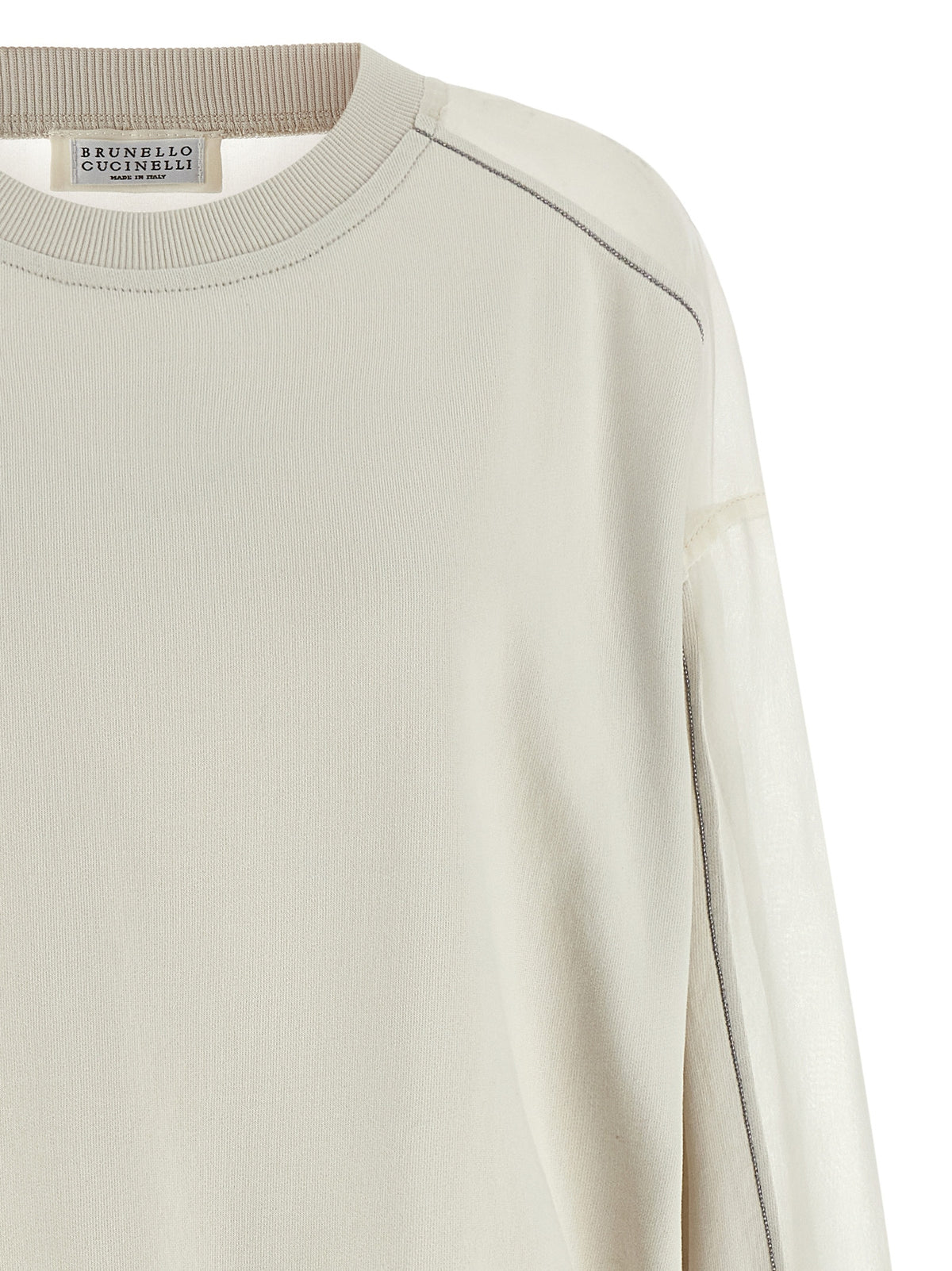 Brunello Cucinelli White Cotton Sweatshirt - Elevate Your Elegance