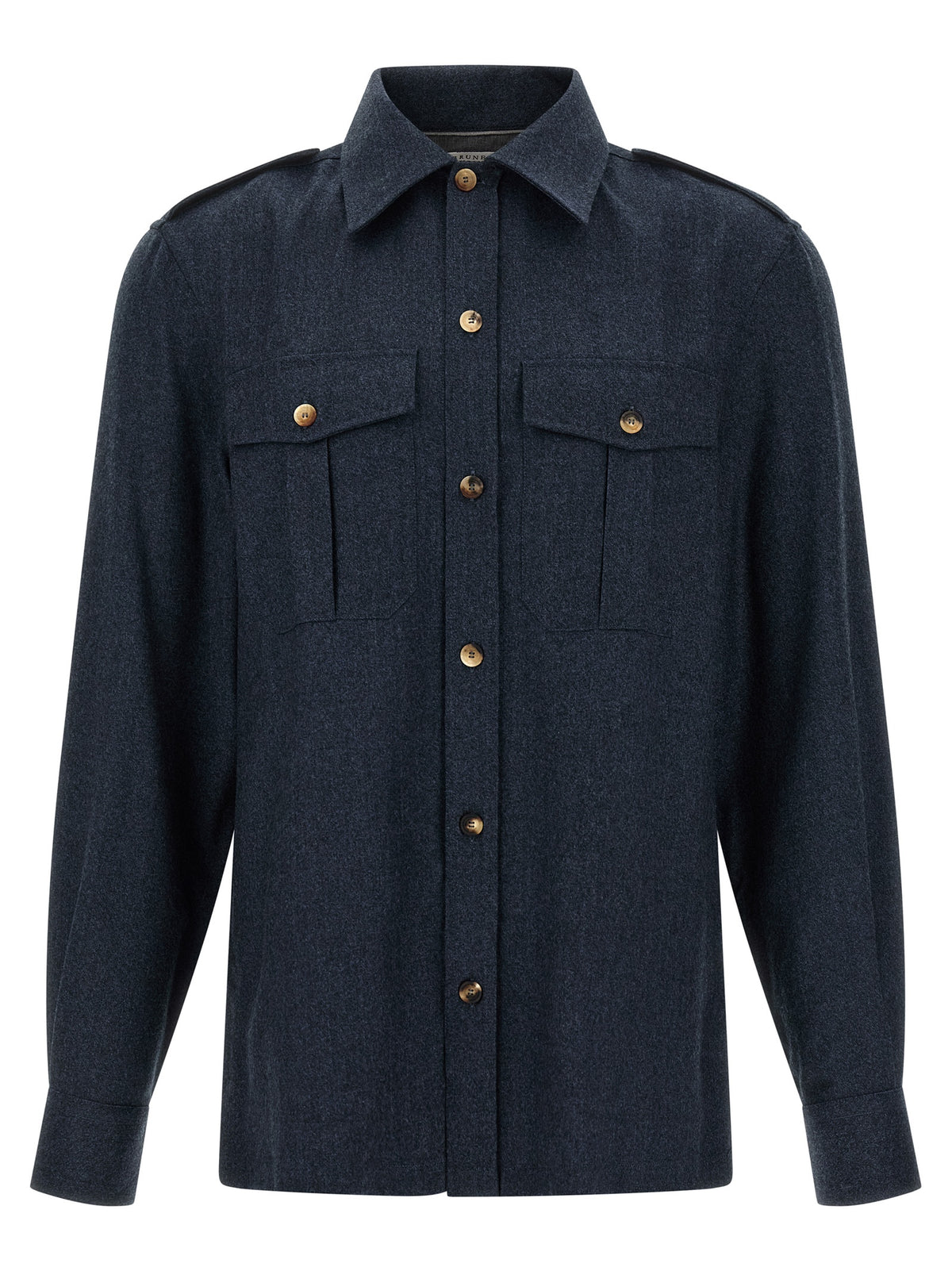 Brunello Cucinelli Blue Virgin Wool Blouse