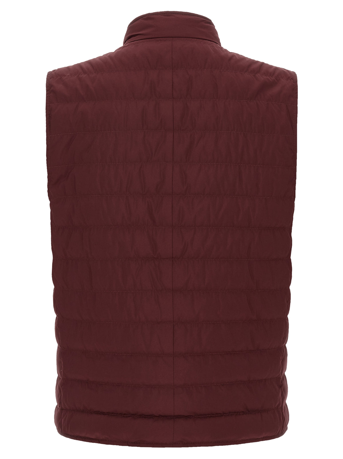 Brunello Cucinelli Bordeaux Sleeveless Jacket - Timeless Luxury