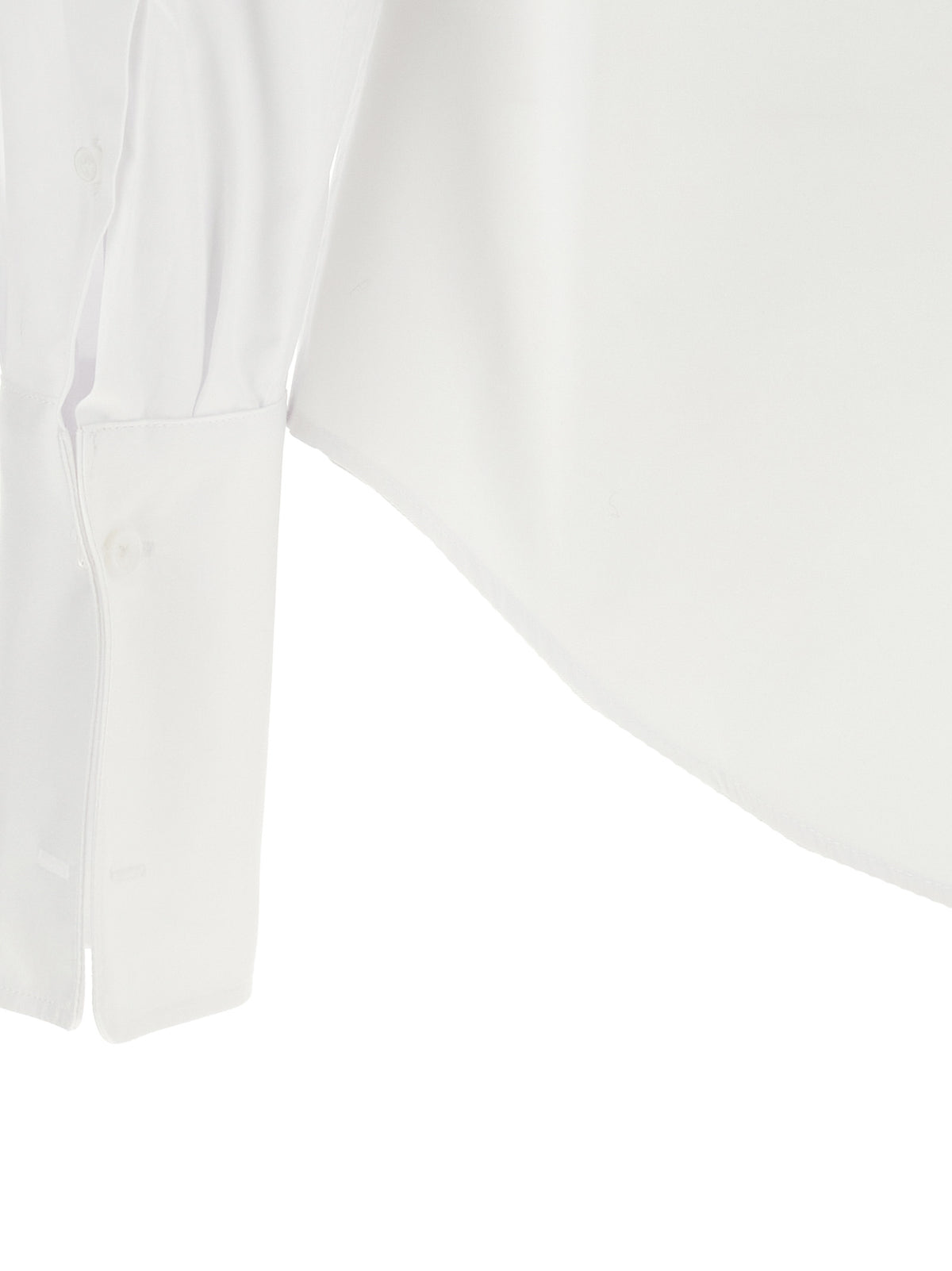 Elevate your wardrobe with the Fendi White Cotton Blouse, a masterpiece of refined craftsmanship and timeless elegance, perfect for the discerning individual.