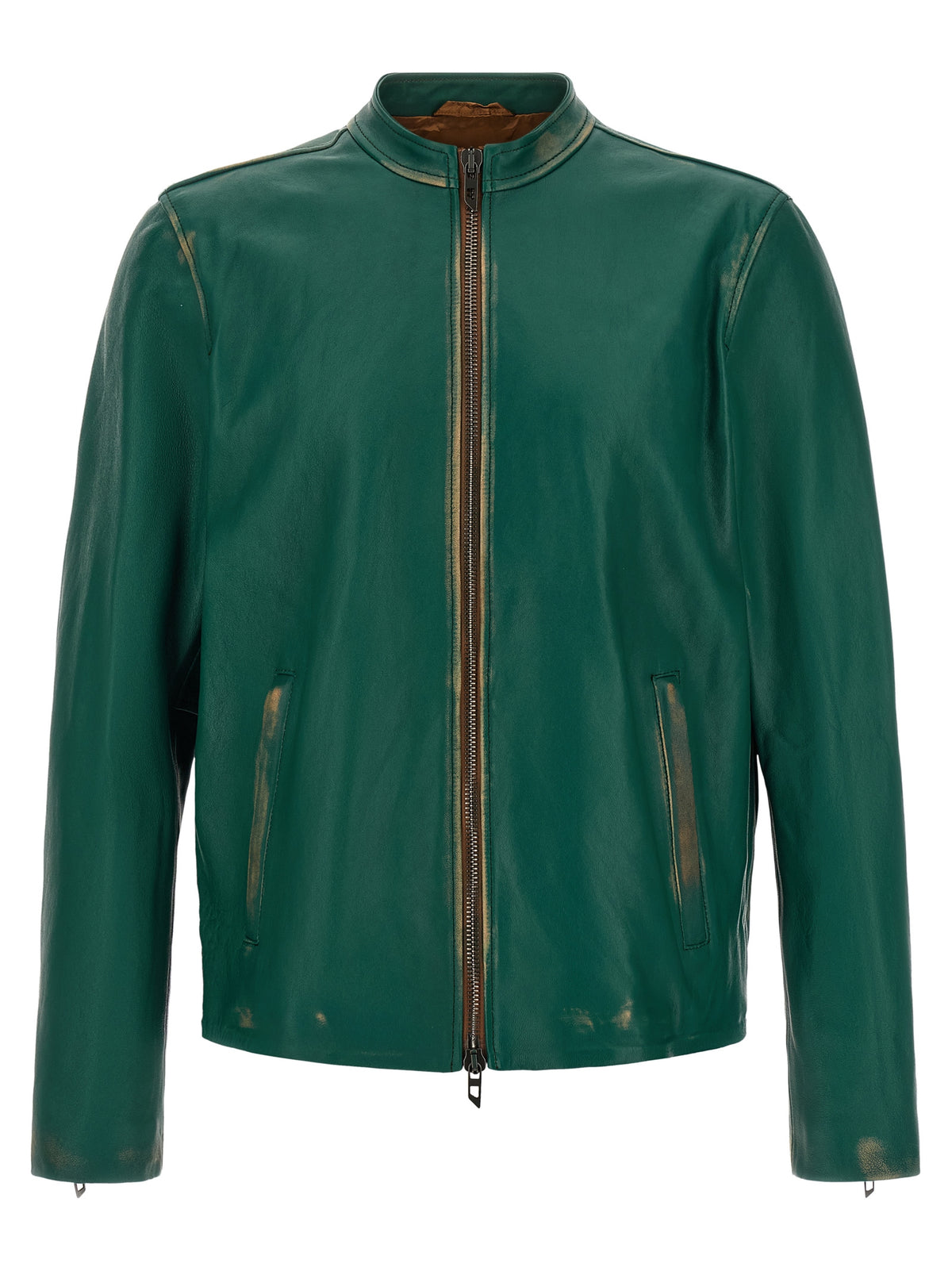 Diesel Bicolor Lamb Leather Leather Jacket