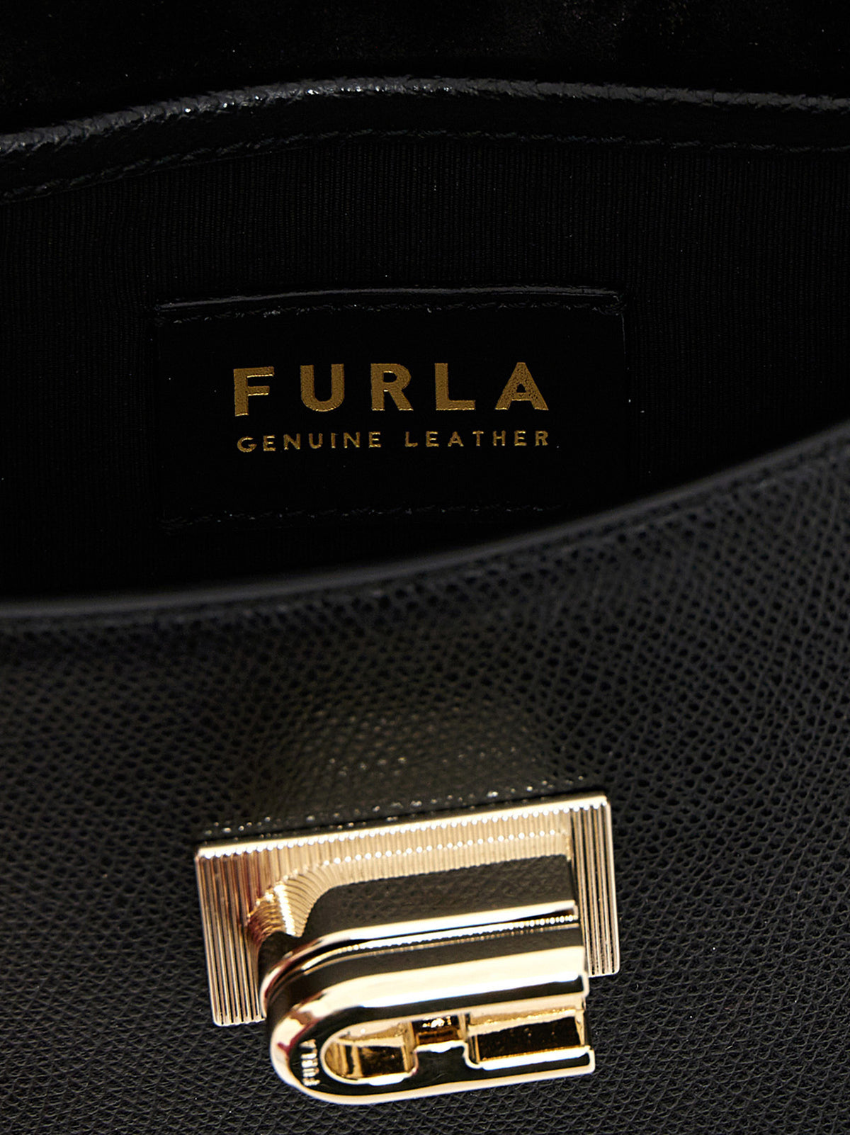 Furla Black Leather Crossbody Bag - Timeless Elegance Redefined