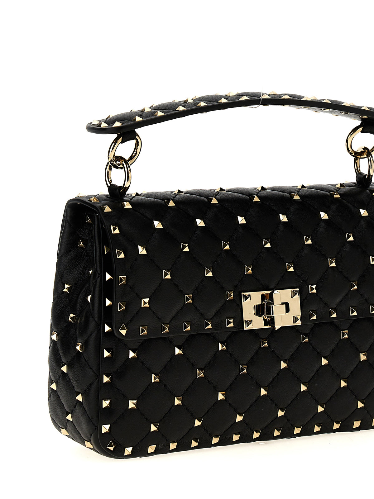 Valentino Garavani Black Lamb Leather Shoulder Bag