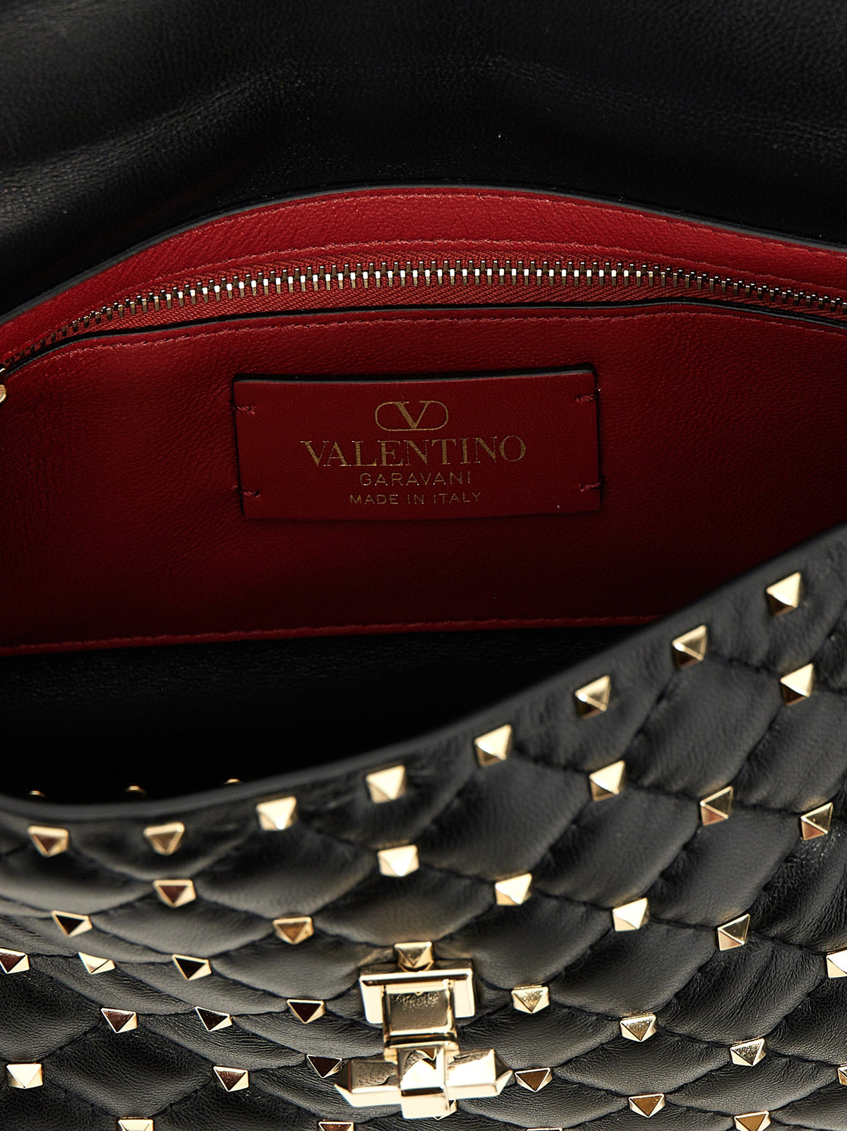 Valentino Garavani Black Lamb Leather Shoulder Bag