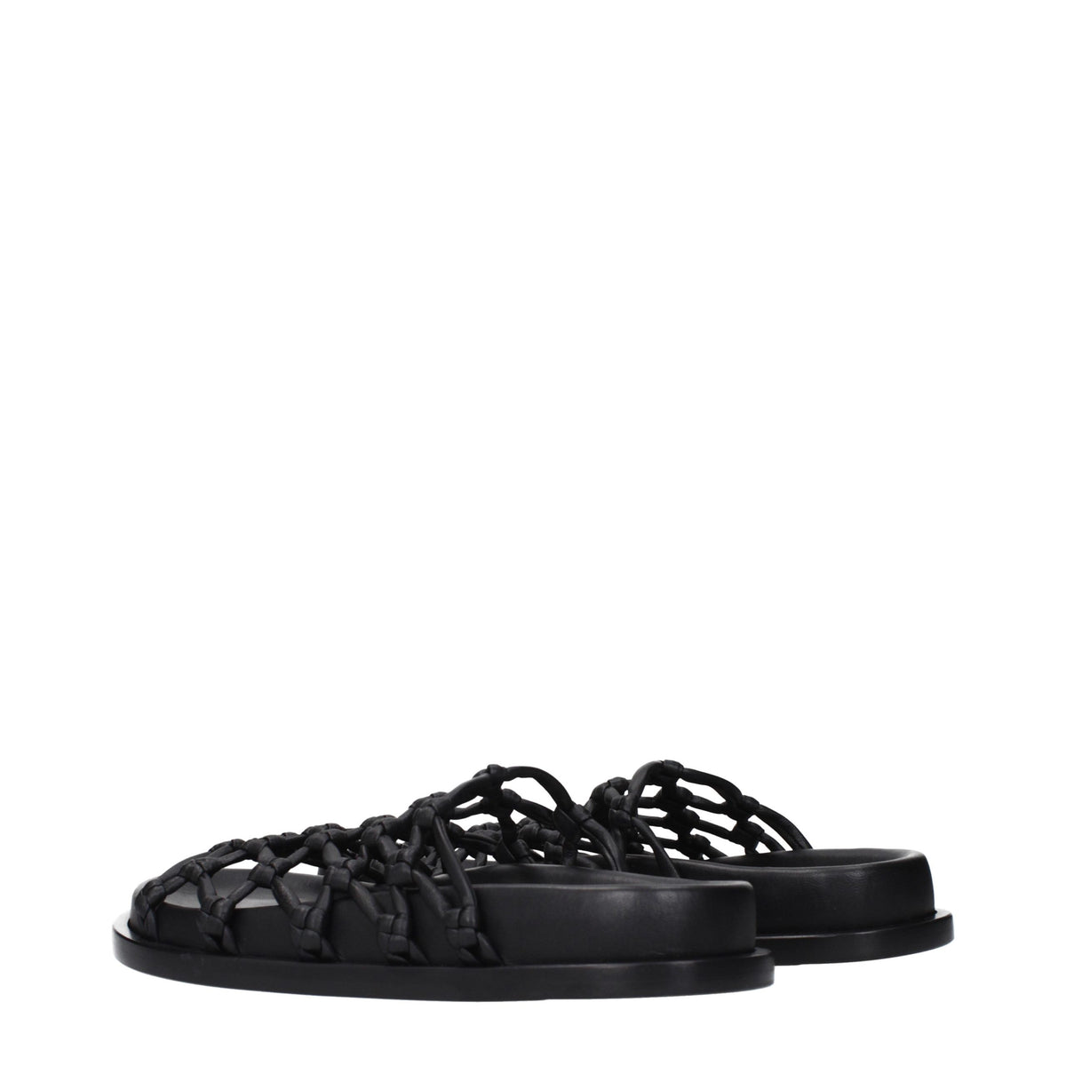 Jil Sander Black Leather Slippers - Exquisite Luxury Footwear