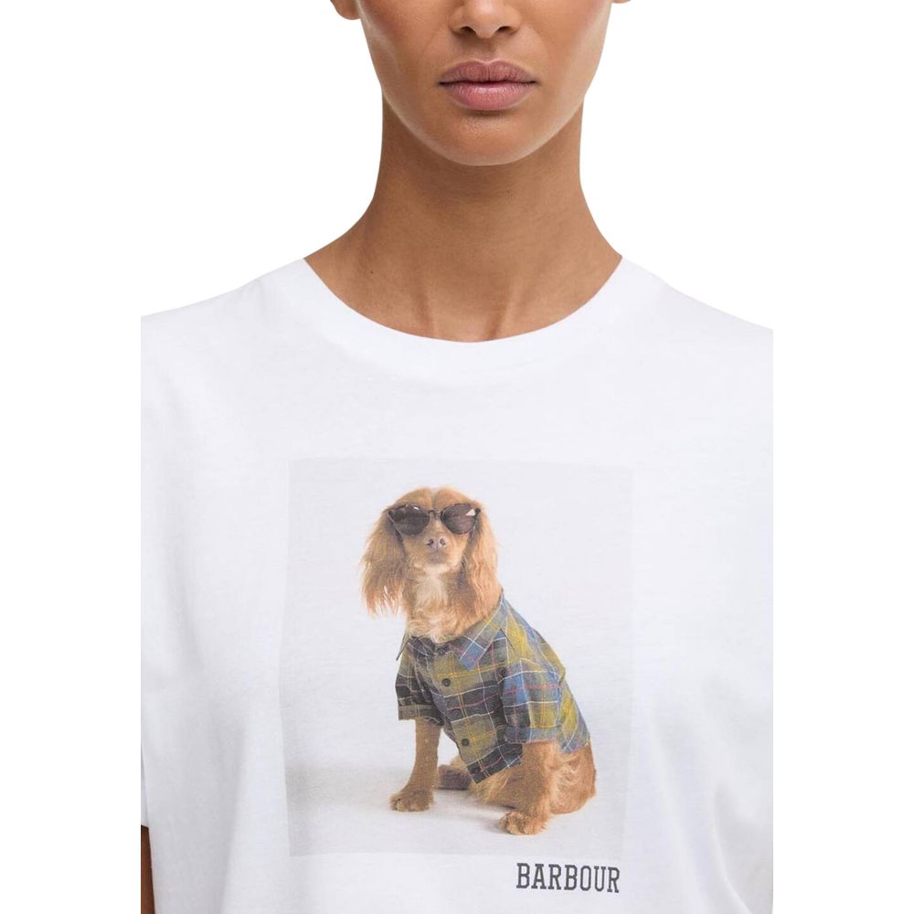Barbour White Cotton T-Shirt