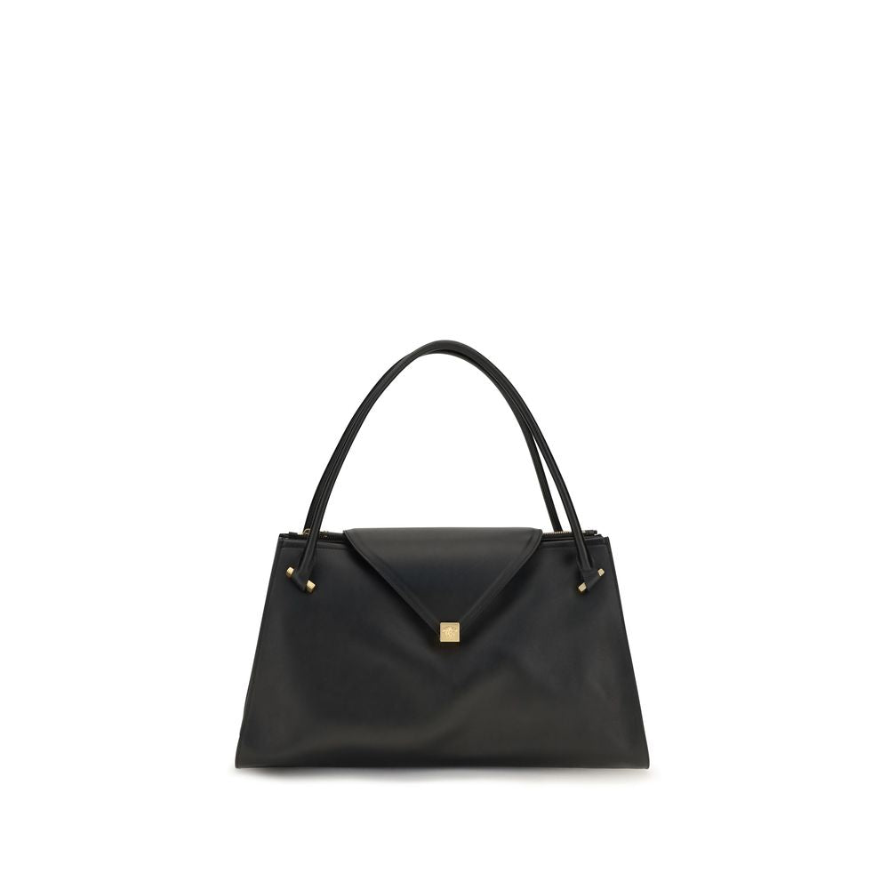 Indulge in the exquisite Versace Black Calf Leather Bos Taurus Shoulder Bag, a testament to luxurious craftsmanship and timeless elegance, perfect for the discerning individual.