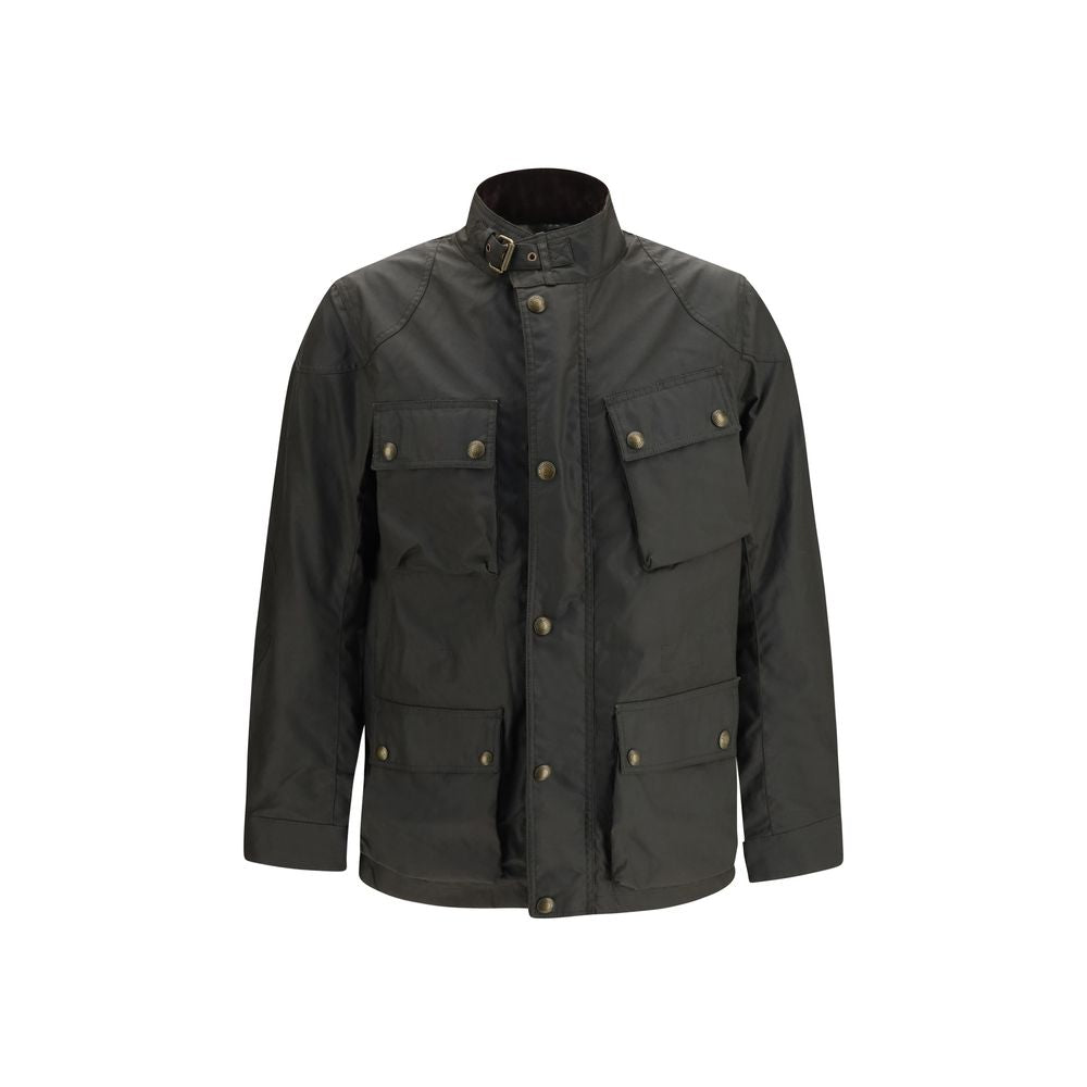 Elevate your wardrobe with the Belstaff Bicolor Cotton Full-Length Jacket, a masterpiece of craftsmanship and luxury, designed for the discerning individual who values style and sophistication.