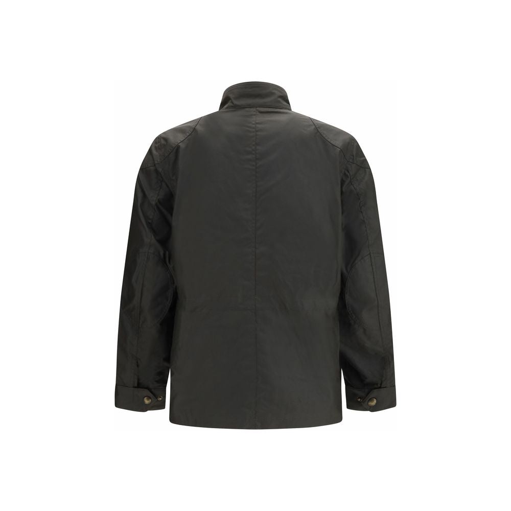 Discover the Belstaff Bicolor Cotton Full-Length Jacket, a masterpiece of waxed cotton craftsmanship, designed for those who embrace elegance and adventure.