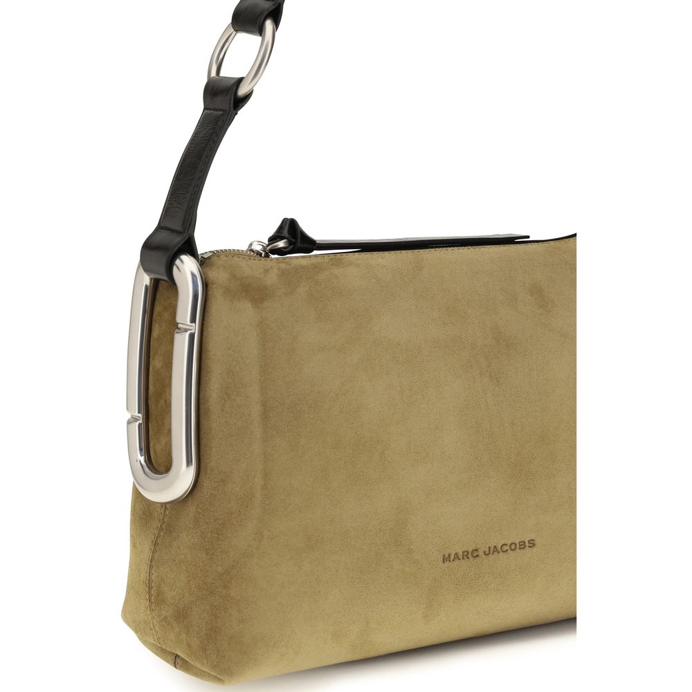 Indulge in the opulence of the Marc Jacobs Beige Suede Leather Shoulder Bag, where sumptuous suede meets exquisite craftsmanship for a timeless accessory that elevates any ensemble.