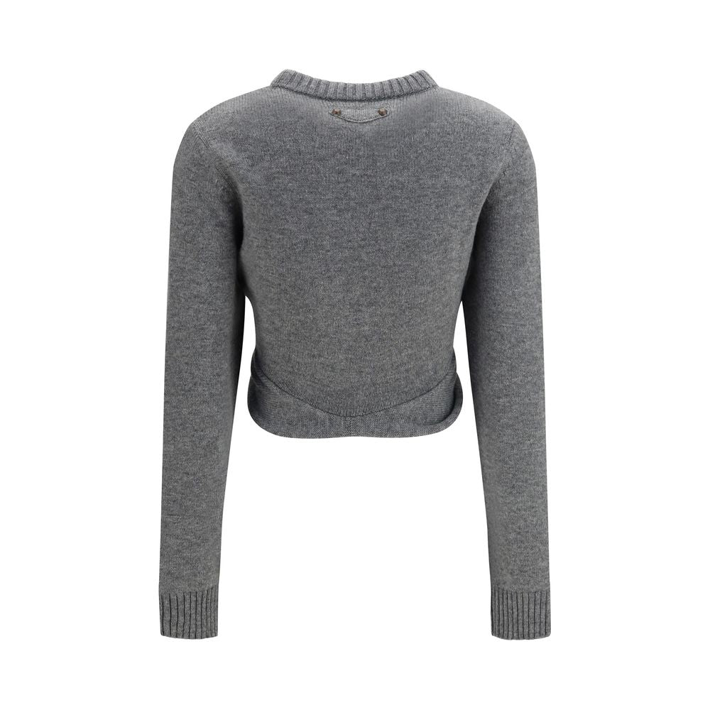 Indulge in the exquisite Balenciaga Gray Wool Oves Aries Sweatshirt, a masterpiece of craftsmanship and design, perfect for those who appreciate luxury and sophistication.
