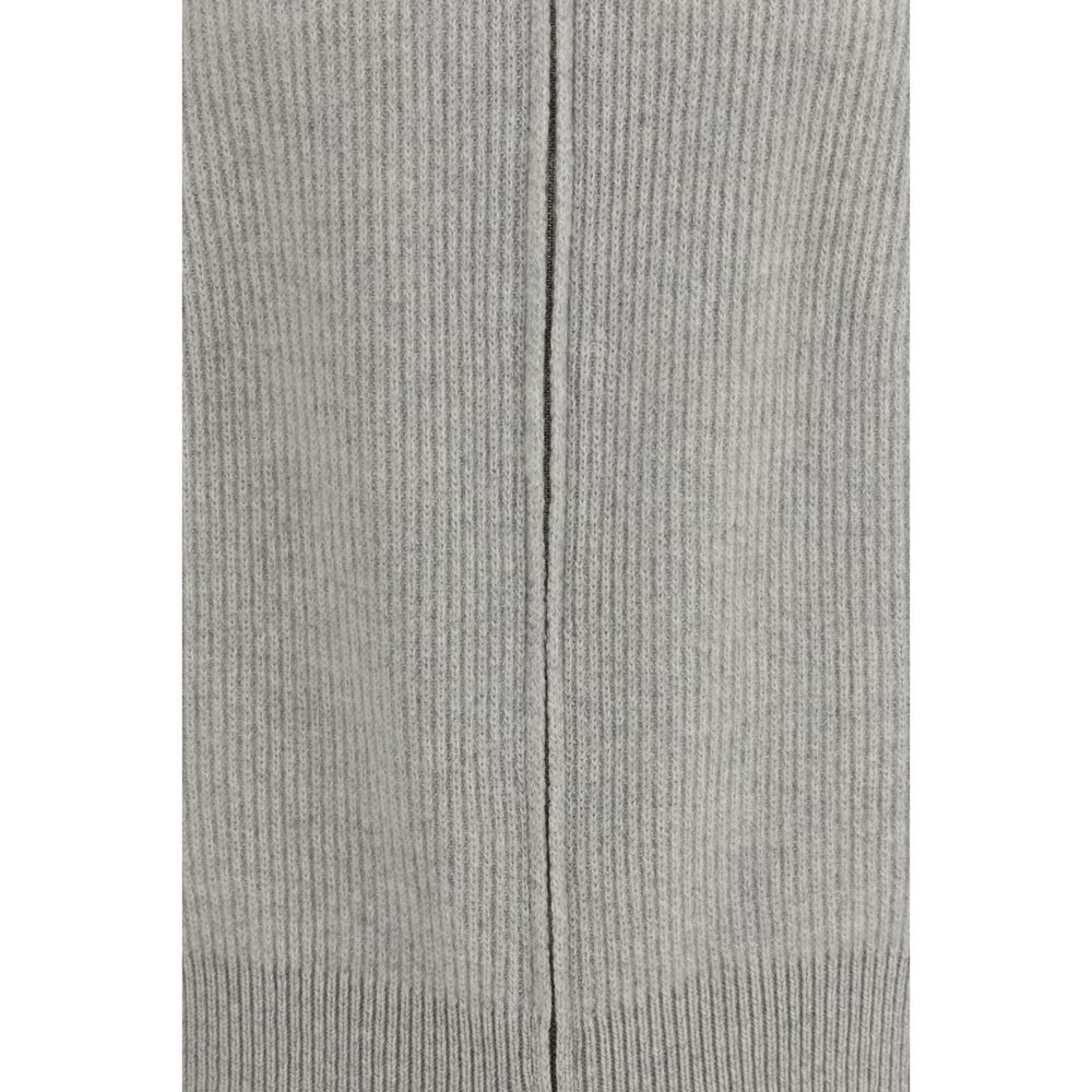 Indulge in the Lardini Gray Wool Oves Aries Sweatshirt, a masterful blend of wool and cashmere, embodying elegance and sophistication for the discerning individual.