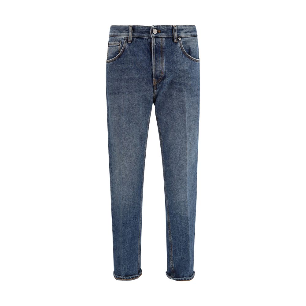 Discover the exquisite PT Torino Blue Cotton Straight-Leg Jeans, a masterful blend of timeless design and luxurious comfort, perfect for the discerning individual.